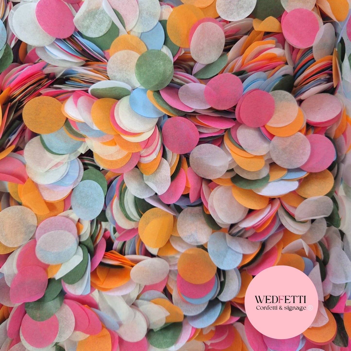 Circles Large 2.5cm Biodegradable - Light Fruit Salad Party Mix