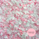 Paper Confetti hearts 1.5cm - Rose Pink White