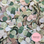 Circles Large 2.5cm Biodegradable - Light Rose Gold Light Ivory Light Sage Forest