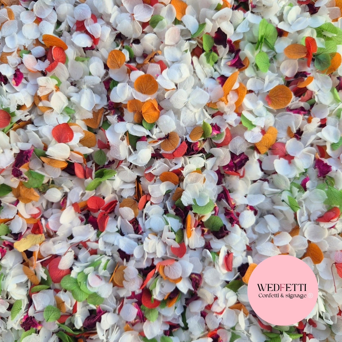 Snow Petal Confetti® - Red Autumn mix + Burgundy Rose petals