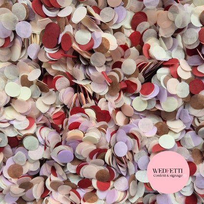 Slow falling paper Confetti - Urban Pastel Lavender burgundy wine