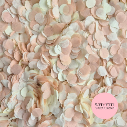 Slow Falling Paper Confetti – Dusty Blush & Light Ivory
