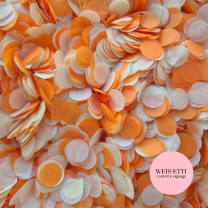Circles Large 2.5cm Biodegradable - Light Ivory Orange