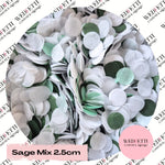 Circles Large 2.5cm Biodegradable - Sage Mix