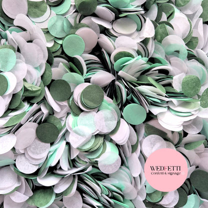 Circles Large 2.5cm Biodegradable - Full Sage Mix
