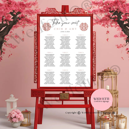 Seating plan Portrait WedFetti