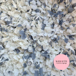 Light Ivory white & Dusty Blue Hydrangea petals