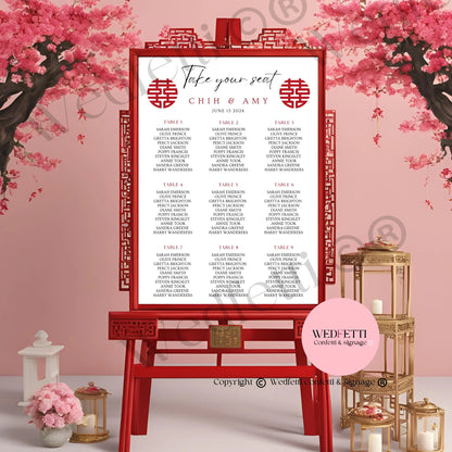 Seating plan Portrait WedFetti