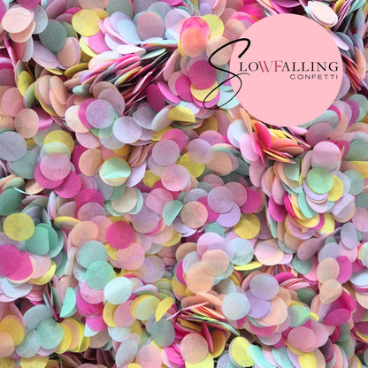 Slow falling paper Confetti - Pastel Party + Fuschia mix