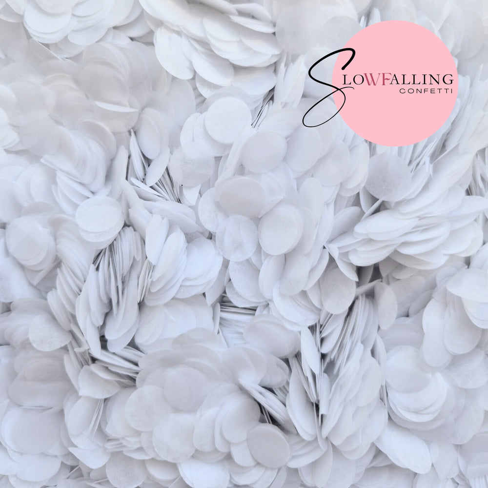 Slow falling paper Confetti - White