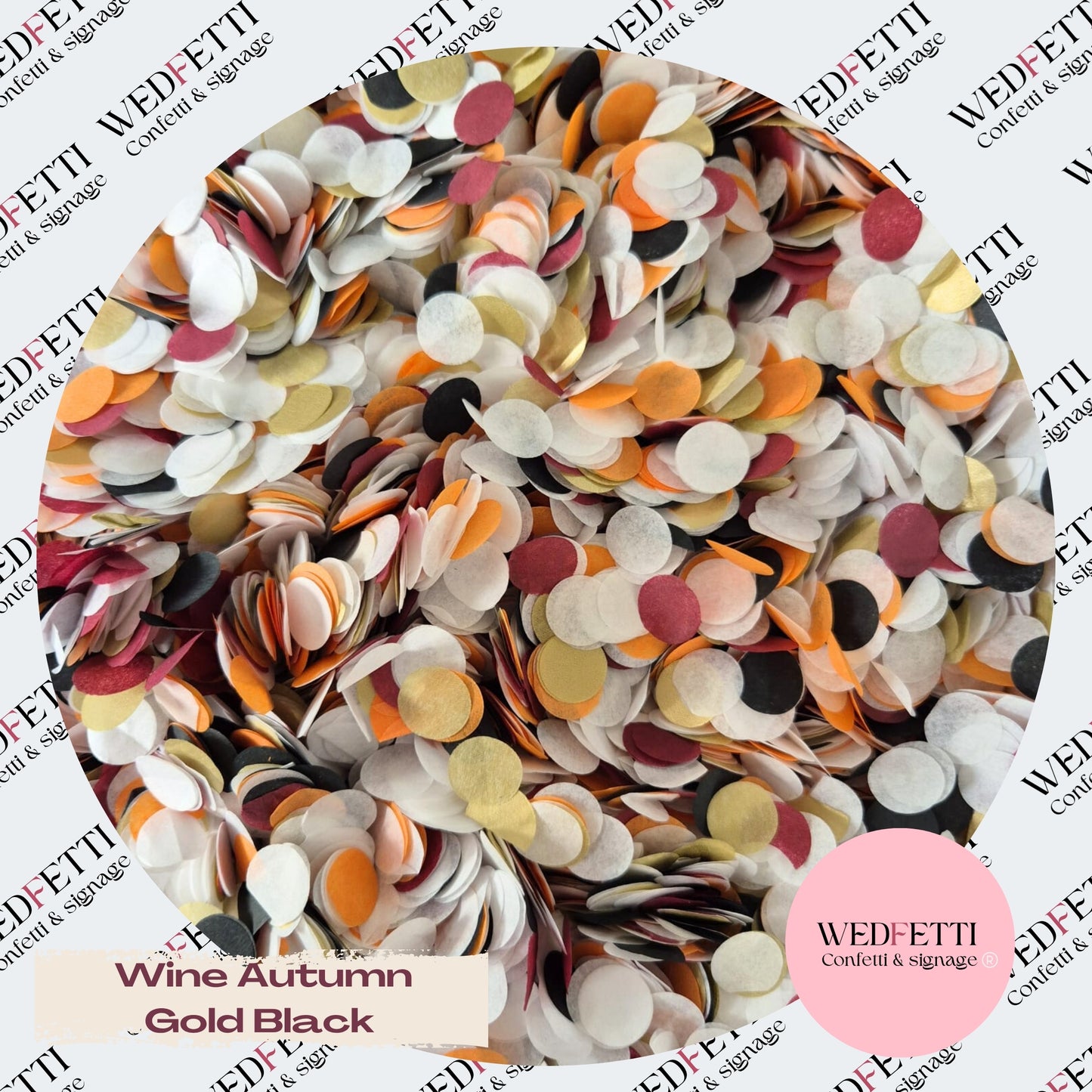 Slow falling paper Confetti - Wine Autumn Gold Black