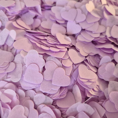 Paper Confetti hearts 1.5cm - Lavender