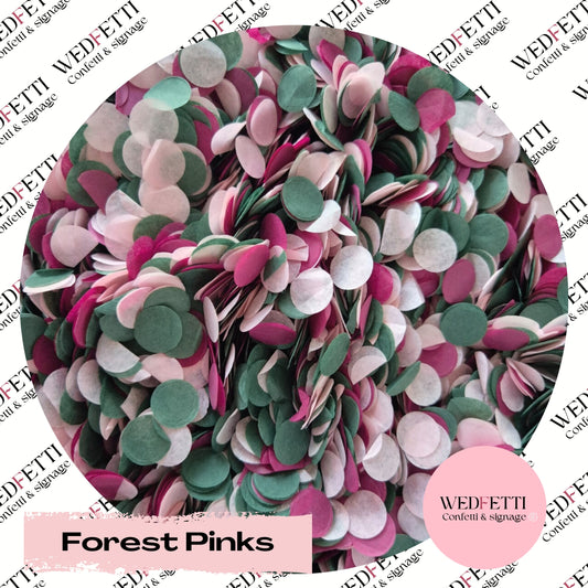 Slow falling paper Confetti - Forest Pinks