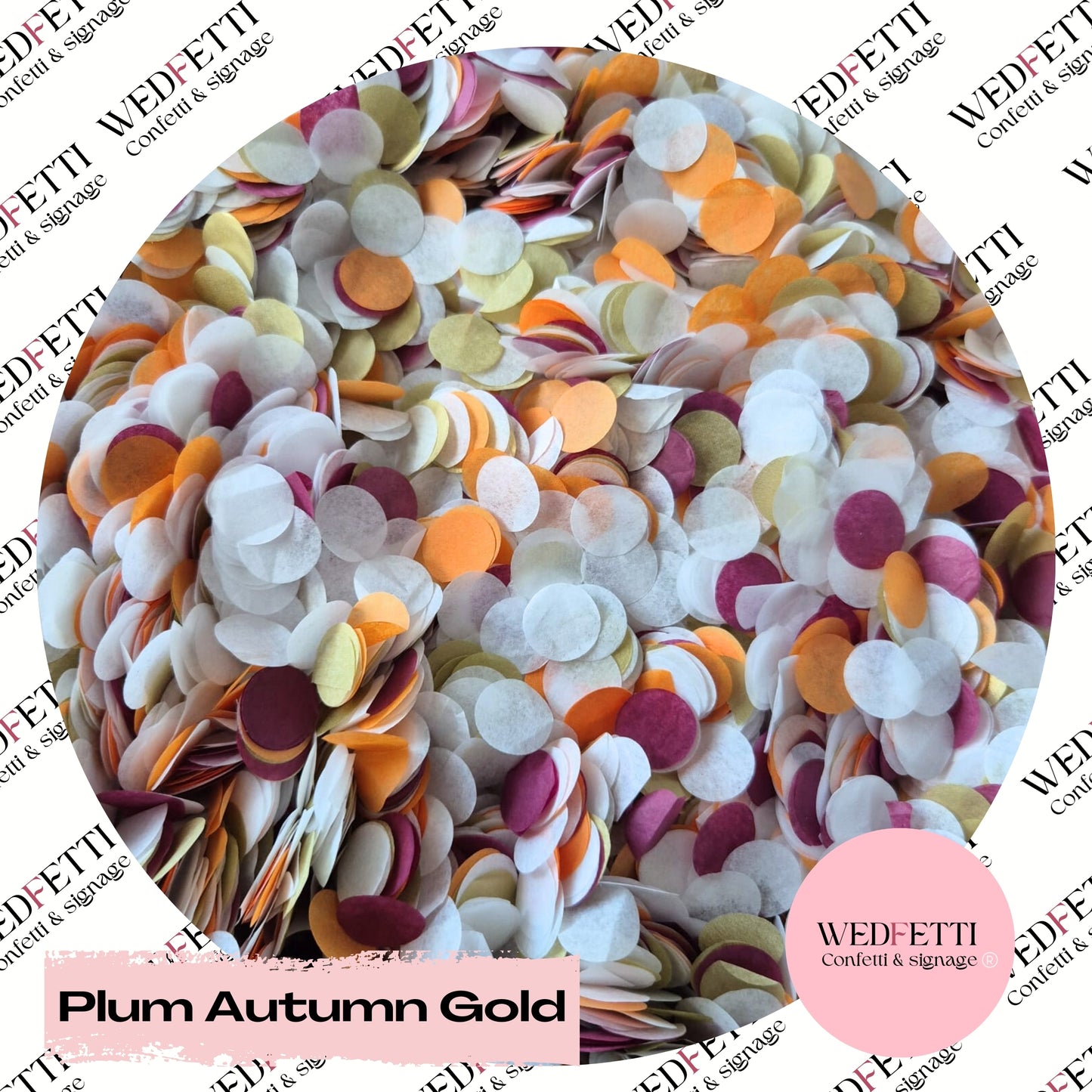 Slow falling paper Confetti - Plum Autumn Gold