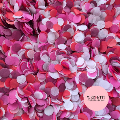 Slow falling paper Confetti - Plum Red Berry