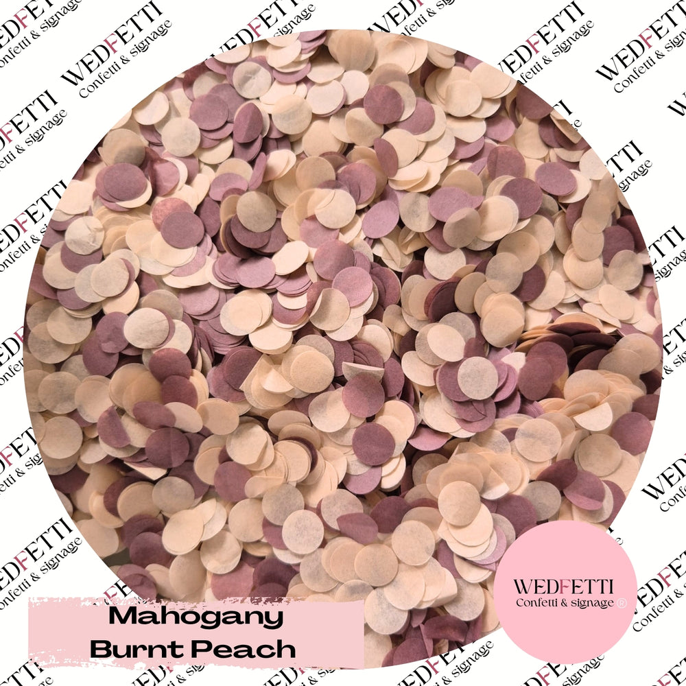 Slow falling paper Confetti - Mahogany Burnt Peach