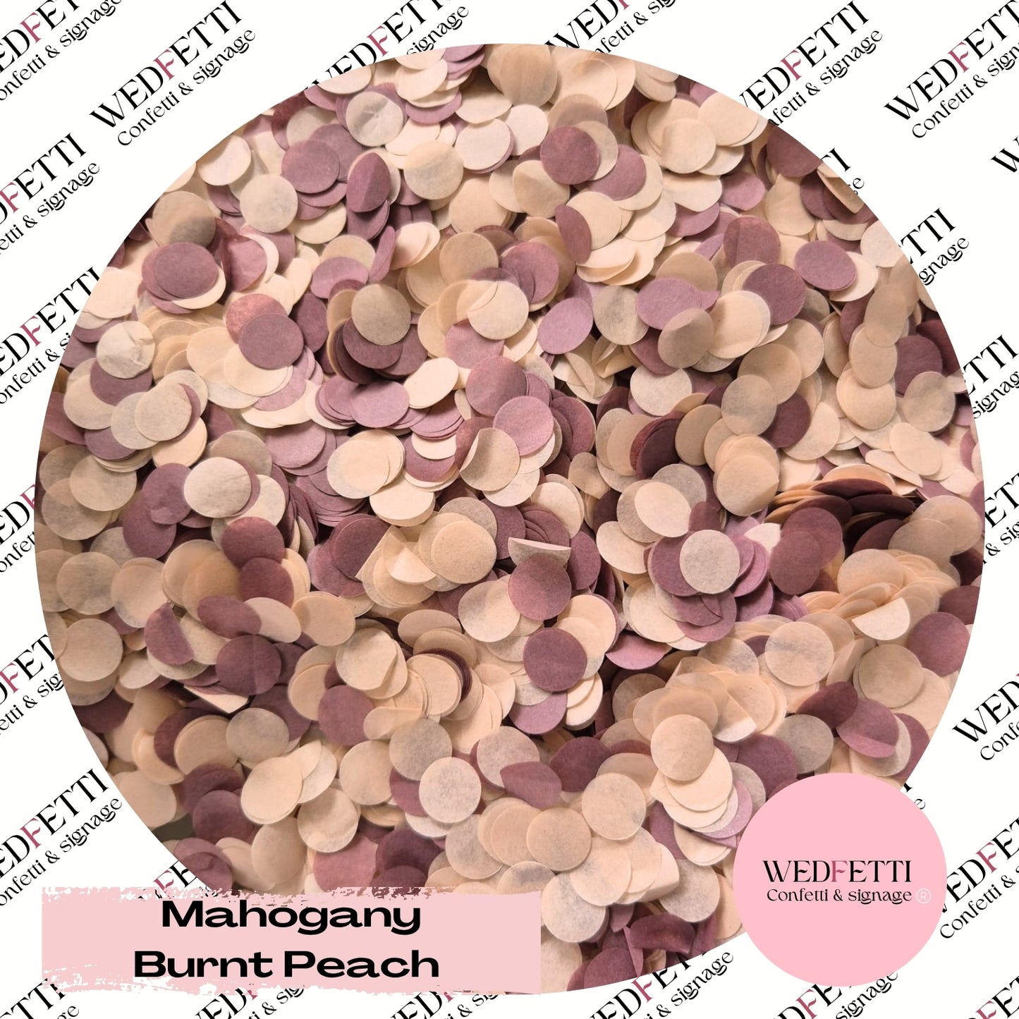 Slow falling paper Confetti - Mahogany Burnt Peach