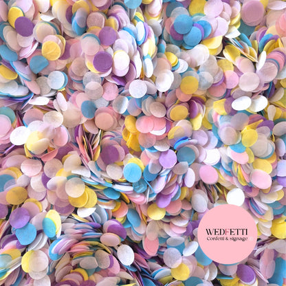 Slow falling paper Confetti - 2 Party Rose White Yellow