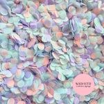 Slow falling paper Confetti - Baby Blue Violet Peach