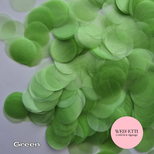 Water Soluble Rice Paper Confetti - Green