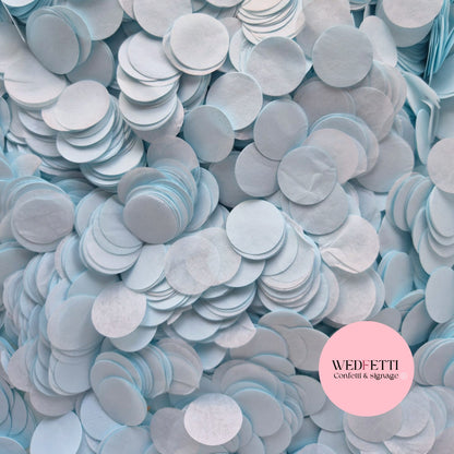 Circles Large 2.5cm Biodegradable - Baby Blue