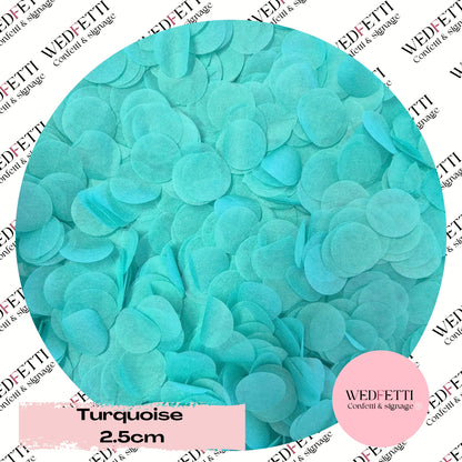 Circles Large 2.5cm Biodegradable -  Turquoise
