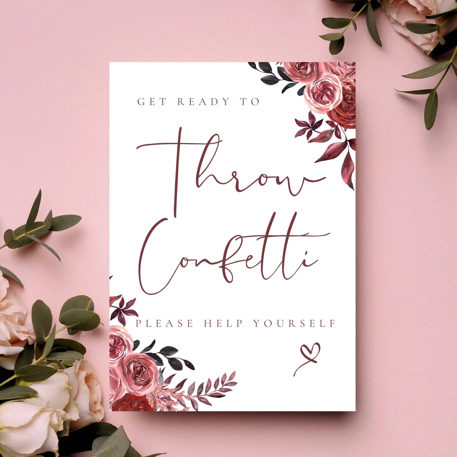 Relax Bloomz confetti sign WedFetti