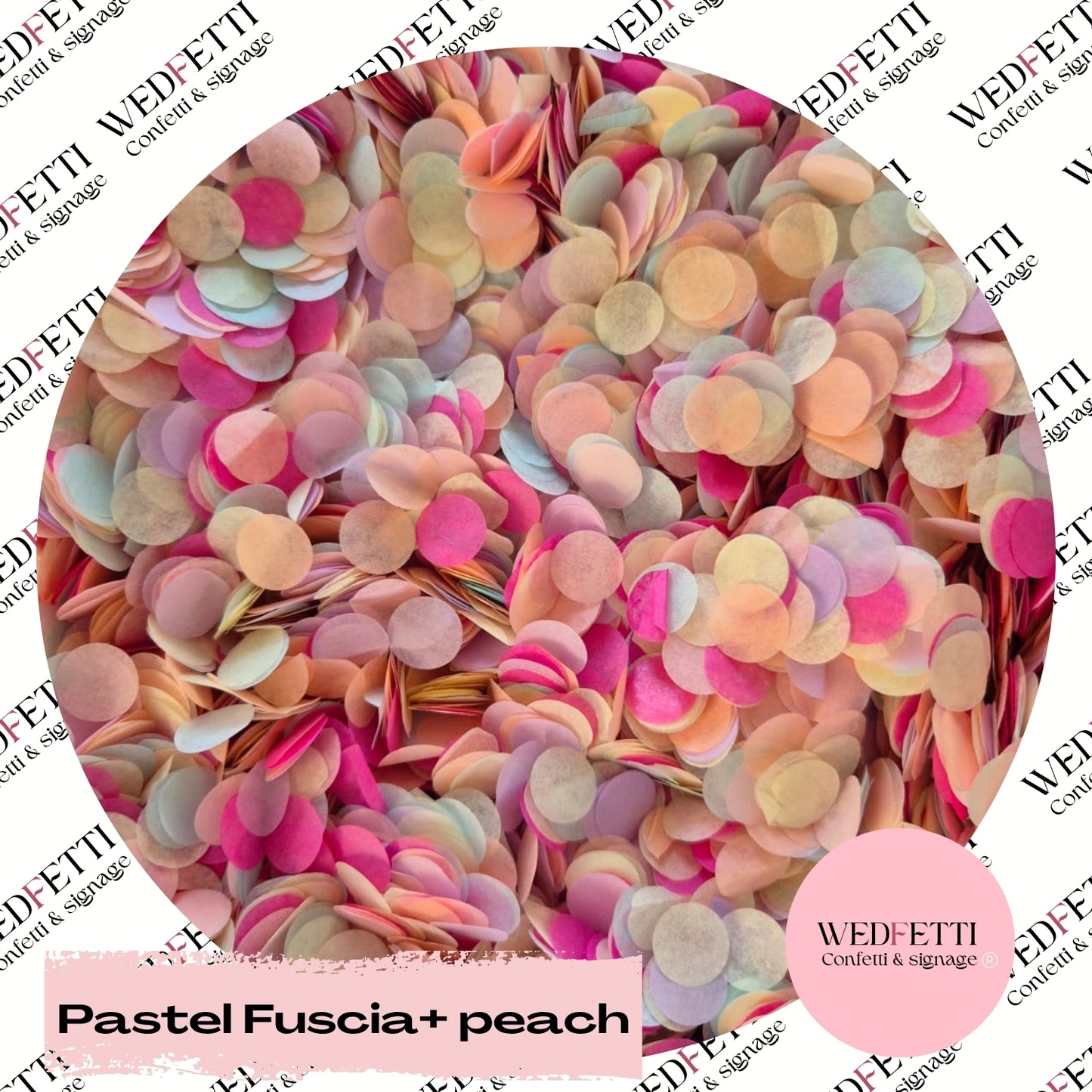 Slow falling paper Confetti - Pastel + Fuschia + Peach
