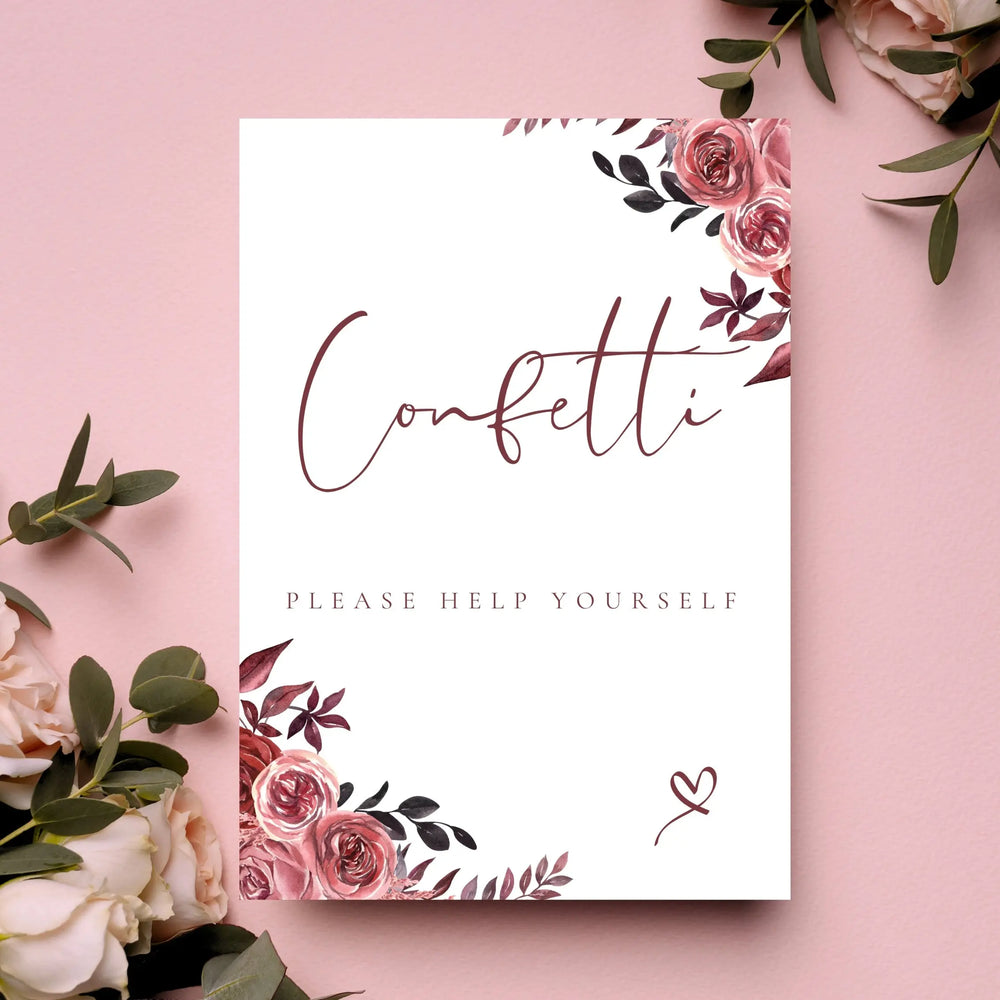 Relax Bloomz confetti sign WedFetti
