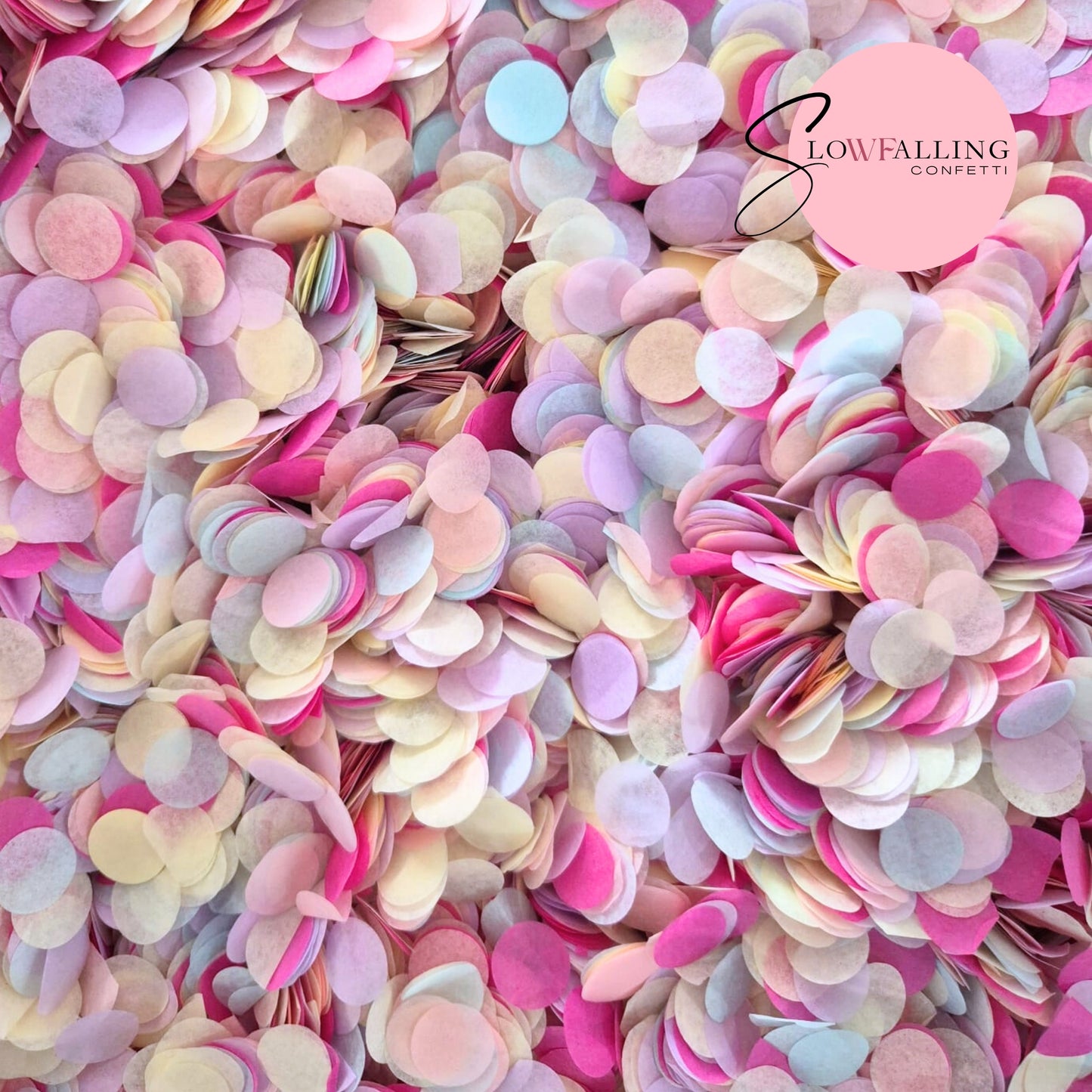 Slow falling paper Confetti - Pastel + Fuschia