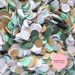 Circles Large 2.5cm Biodegradable - Full Sage Gold Mix