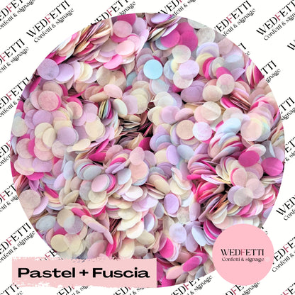 Slow falling paper Confetti - Pastel + Fuschia