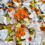 Petal Confetti hydrangea - White Green Orange Dusty Blue lemon blush