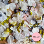 Petal Confetti hydrangea - White Green Dusty Blue lemon blush