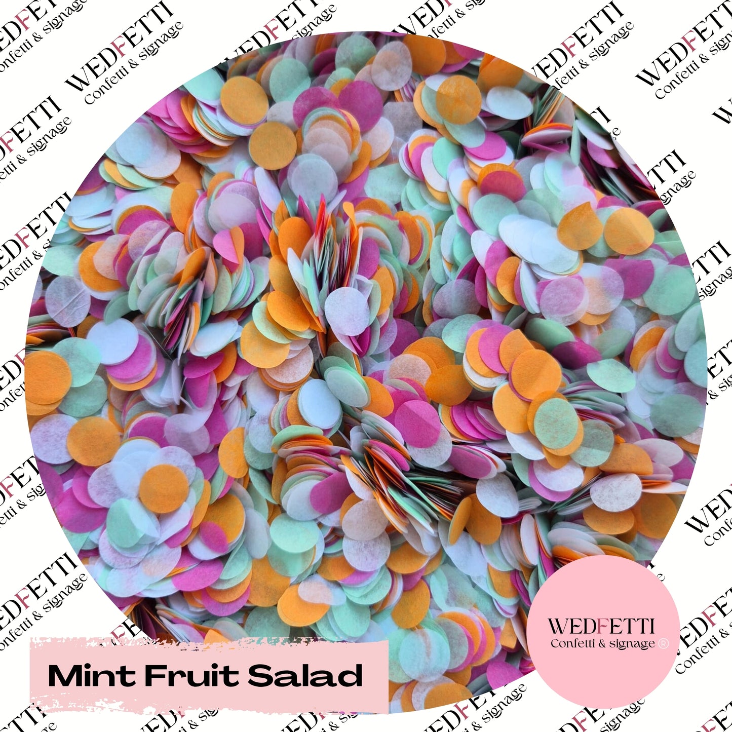 Slow falling paper Confetti - Mint Fruit Salad