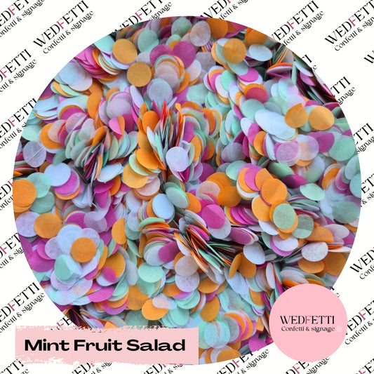 Slow falling paper Confetti - Mint Fruit Salad