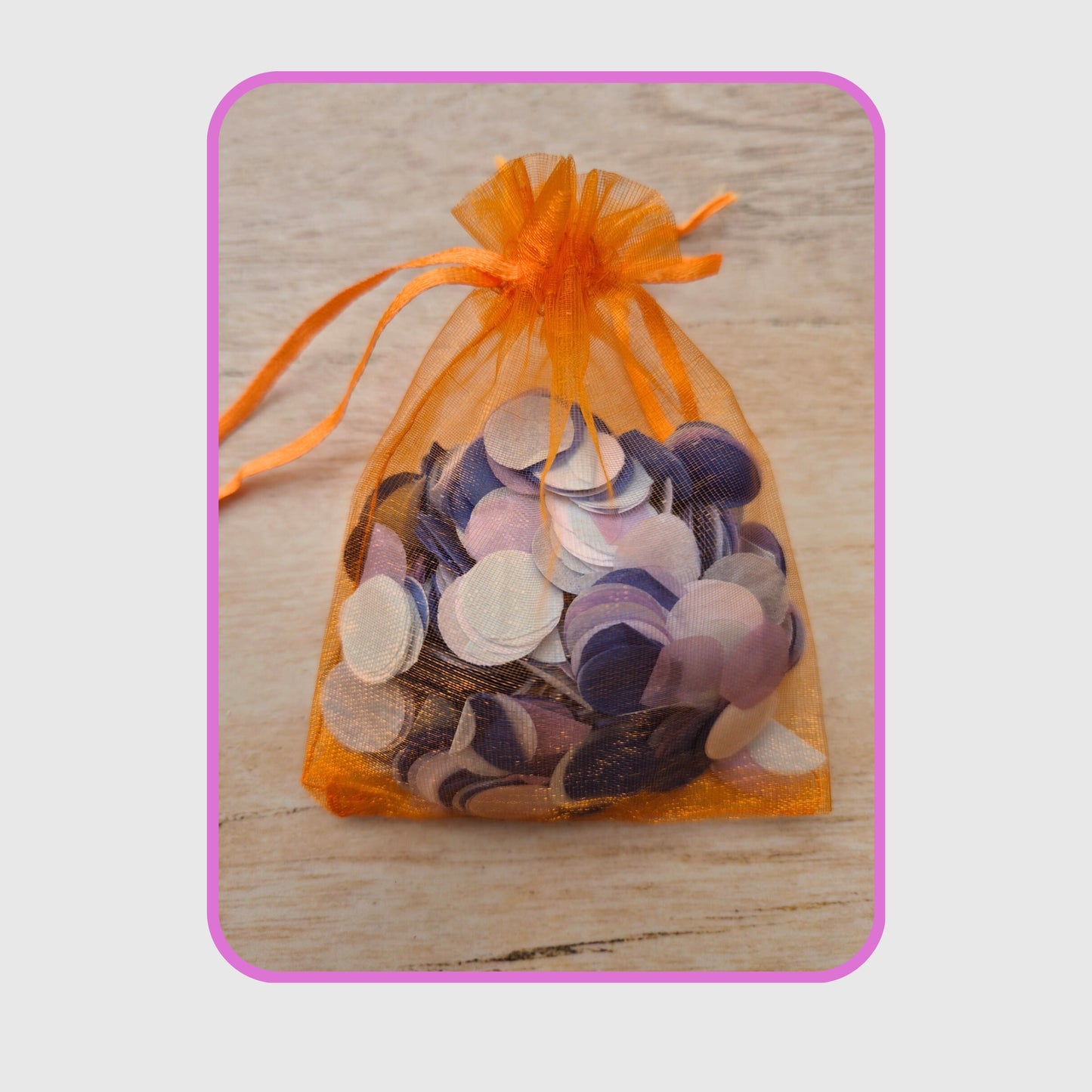 Coloured sheer drawstring organza bags