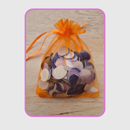 Coloured sheer drawstring organza bags