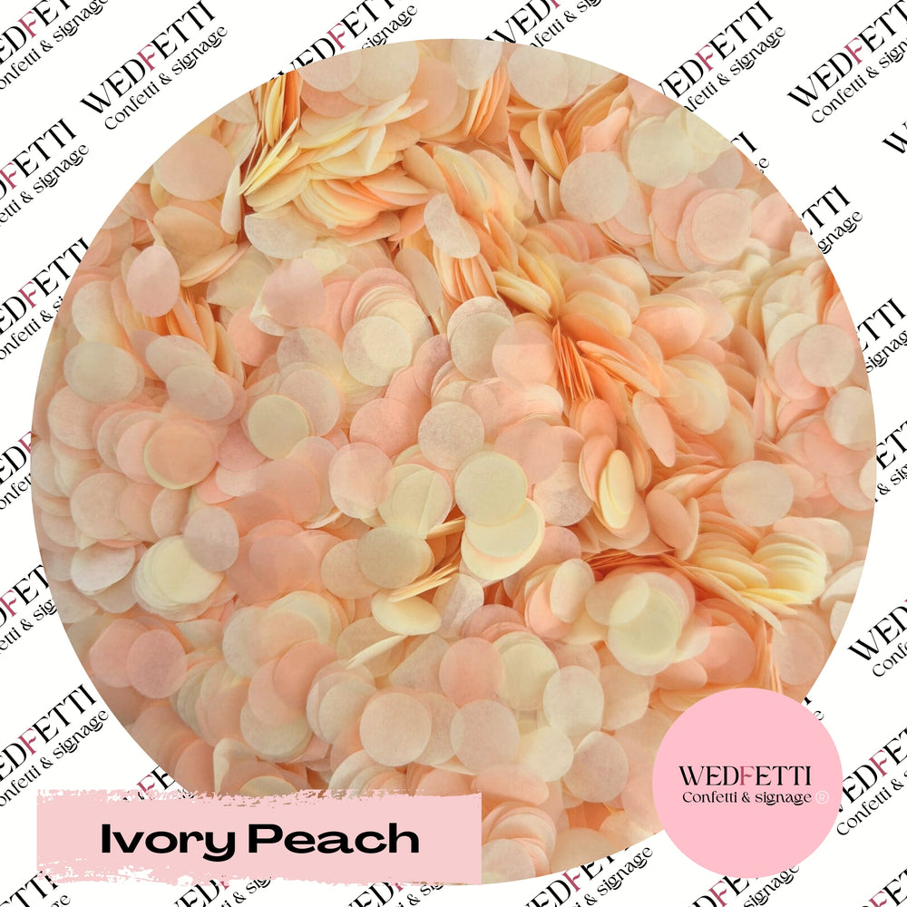 Slow falling paper Confetti - Ivory Peach