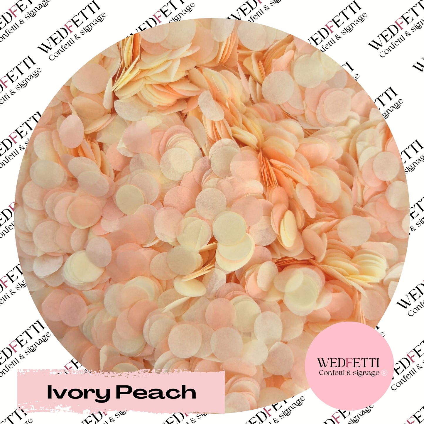 Slow falling paper Confetti - Ivory Peach
