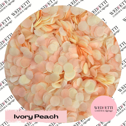 Slow falling paper Confetti - Ivory Peach