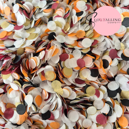 Slow falling paper Confetti - Wine Autumn Gold Black