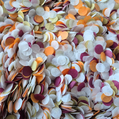 Slow falling paper Confetti - Plum Autumn Gold