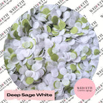 Slow falling paper Confetti - Deep Sage White