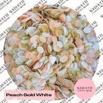 Slow falling paper Confetti - Gold peach white mix