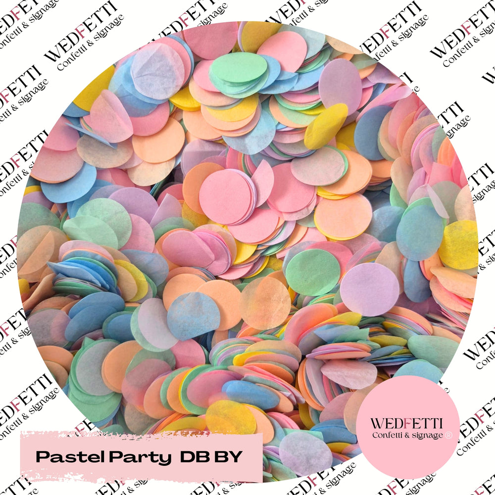 Circles Large 2.5cm Biodegradable - Pastel Party DB BY