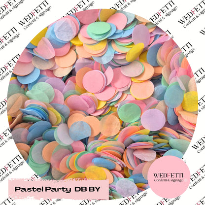 Circles Large 2.5cm Biodegradable - Pastel Party DB BY