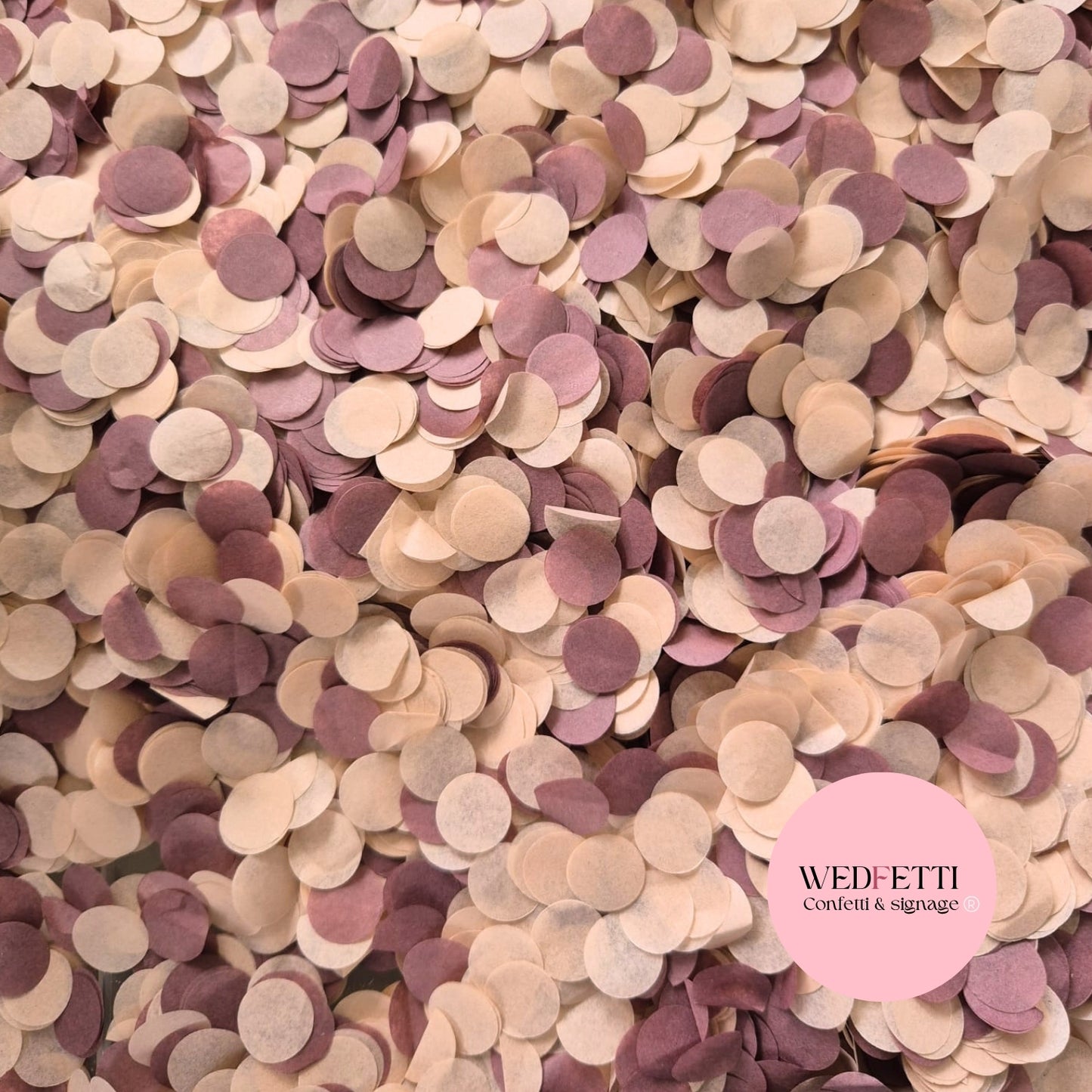 Slow falling paper Confetti - Mahogany Burnt Peach