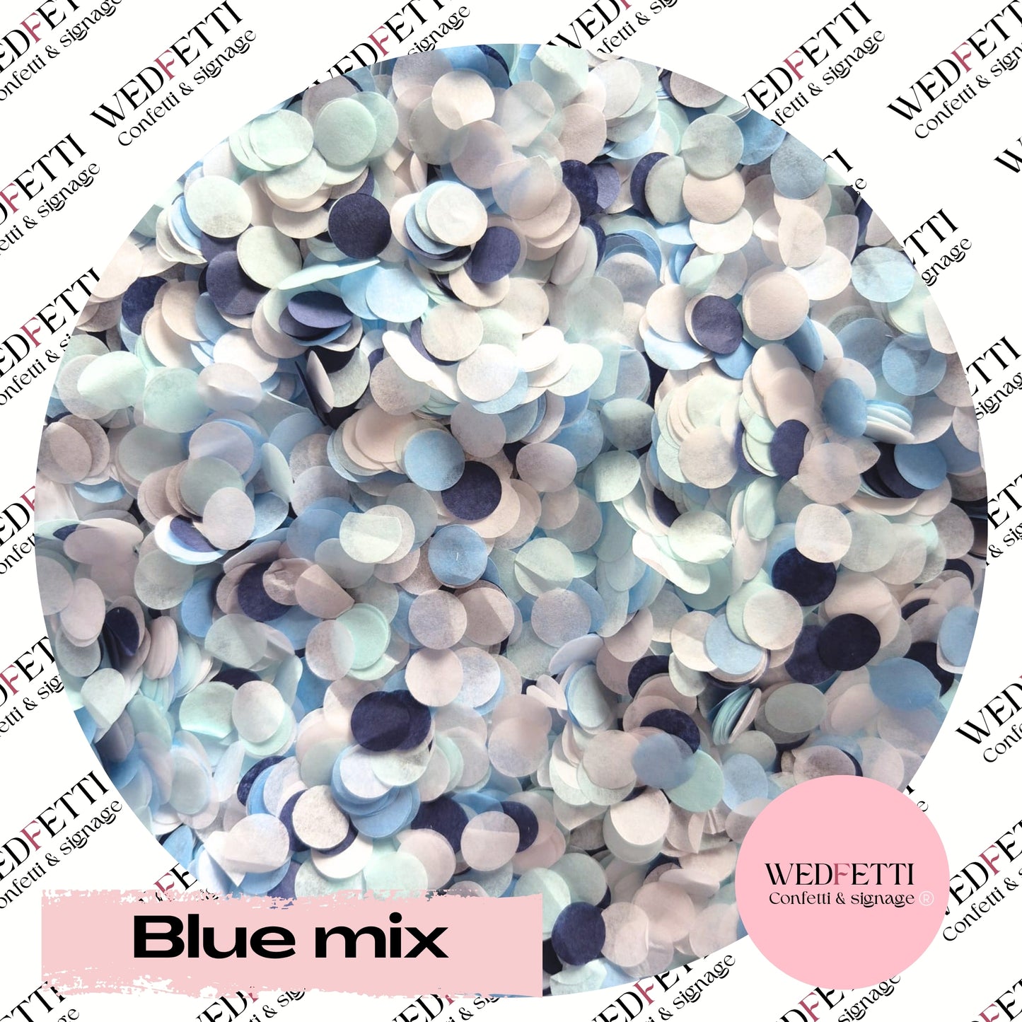Slow falling paper Confetti - Blue Mix