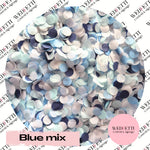 Slow falling paper Confetti - Blue Mix